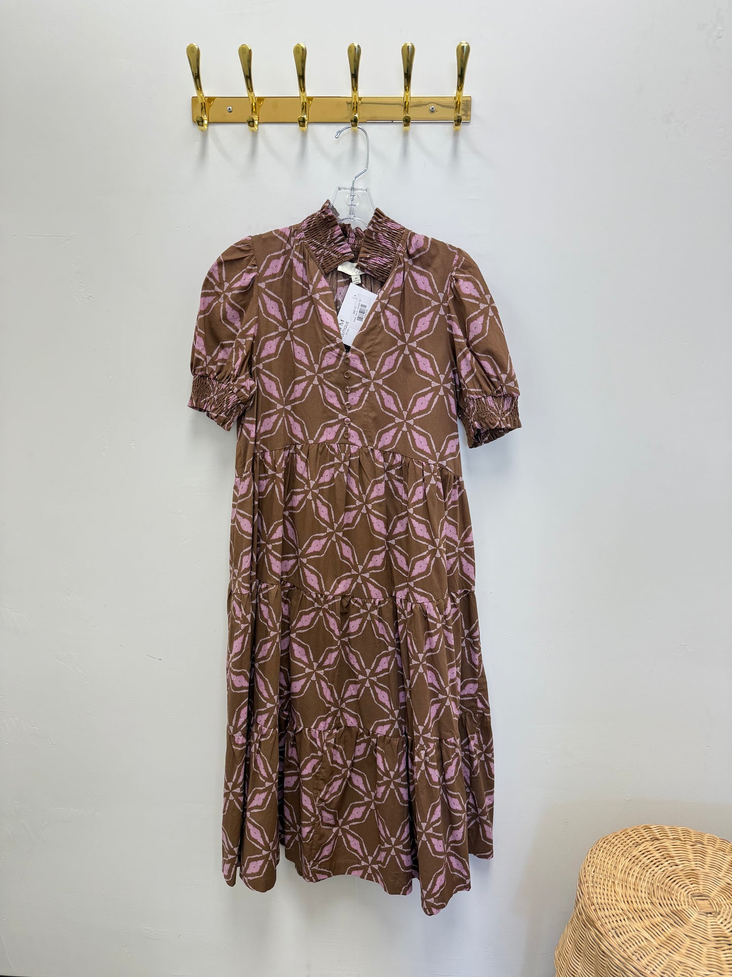 Katie Printed Tier Midi Dress