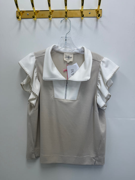 Rosa Collared Ruffle Top