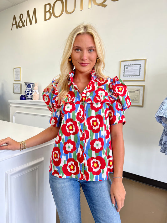 Teagan Floral Printed Top