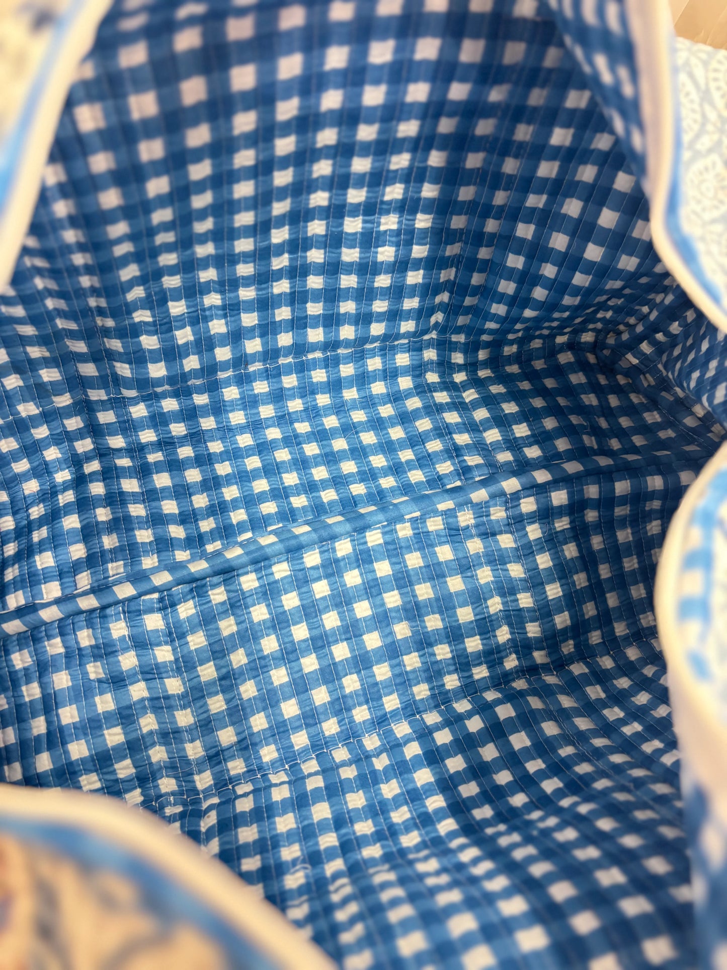 Bleu Chapelle Quilted Duffle Bag