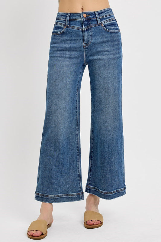 High Rise Yoke Detail Jeans