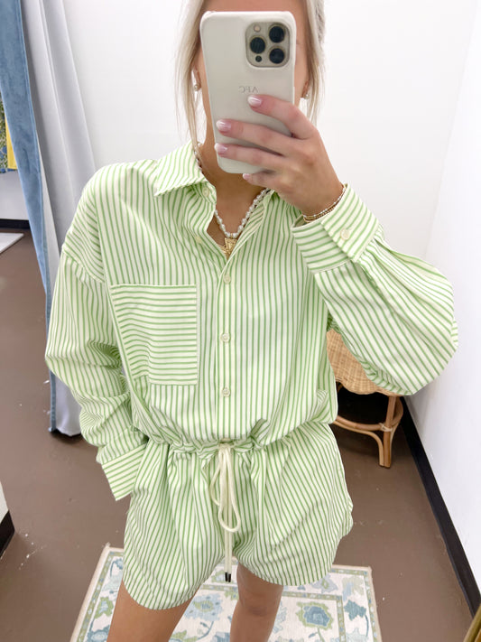 Margot Striped Romper