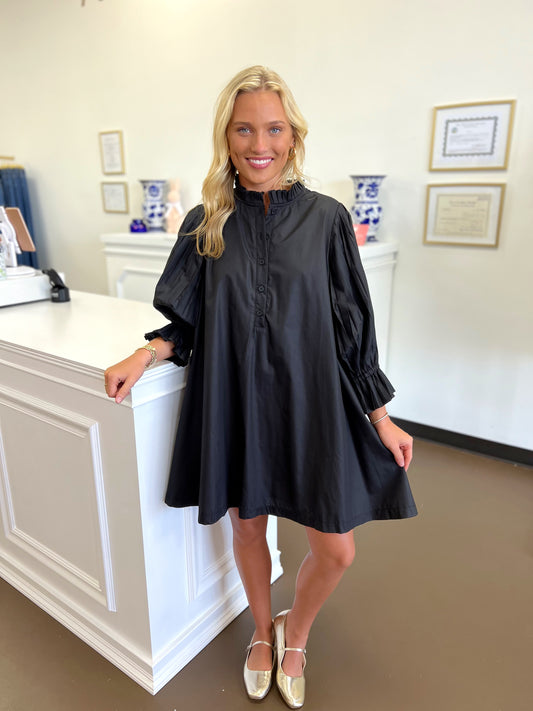 Daphne Pleated Sleeve Dress