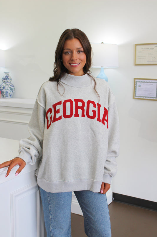 Georgia Reversible Mockneck Sweatshirt