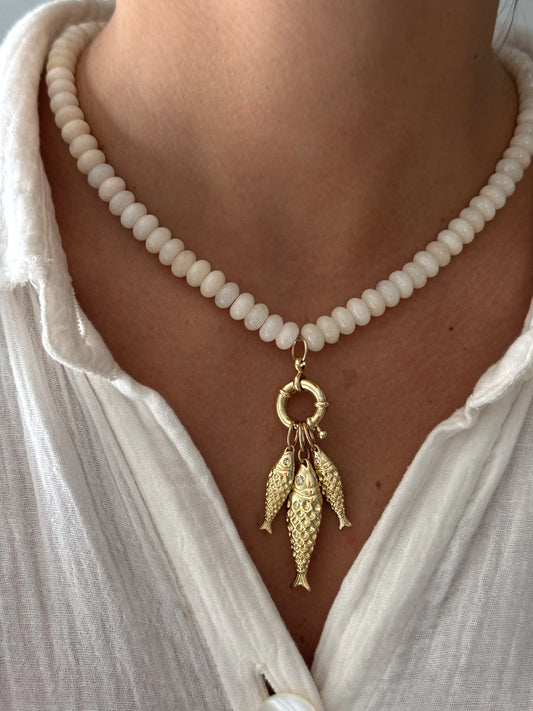 ALV Jewels Cream Fish Neklace