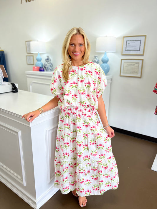 Pansy Floral Matching Top