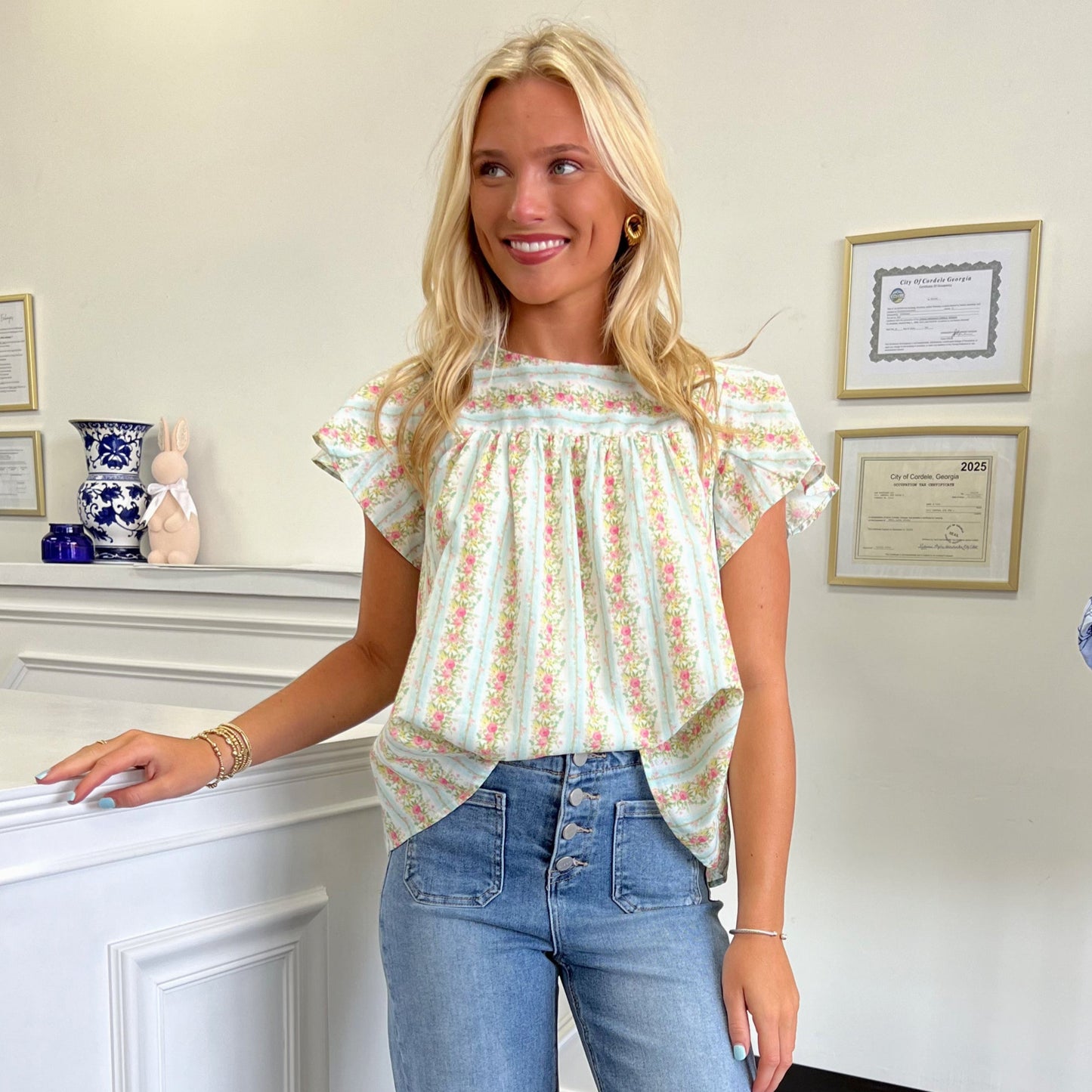 Eliana Floral Print Top