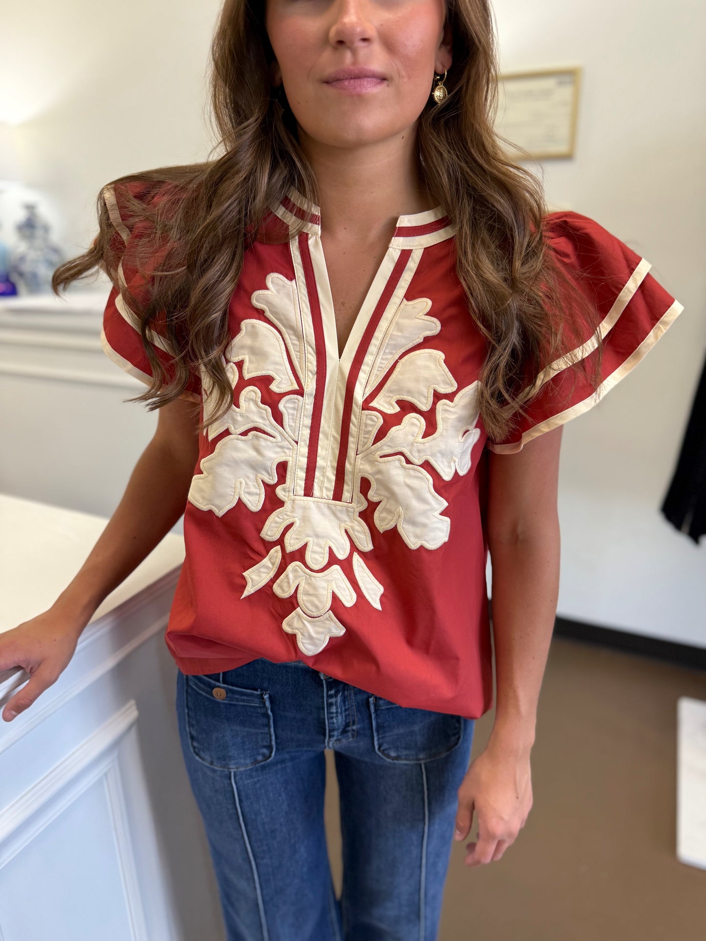 Justine Embroidered Top