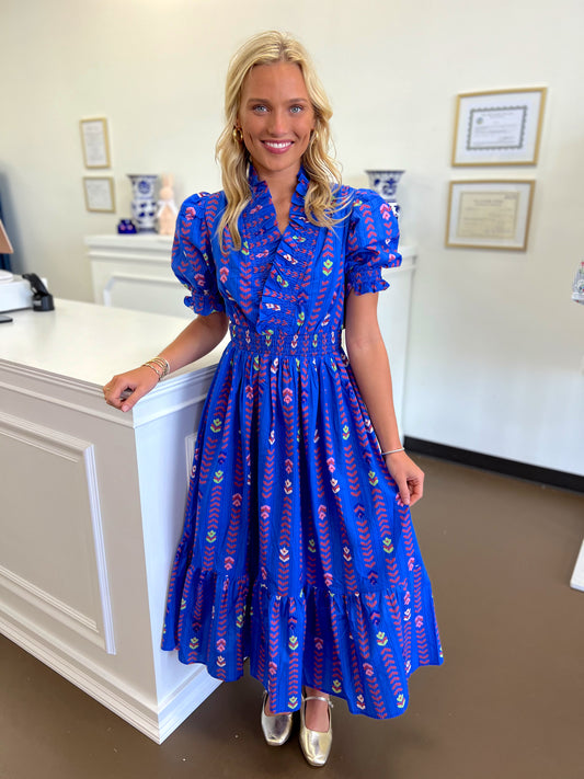 Carolyn Floral Print Midi Dress