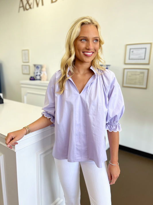 Susie Scalloped Top