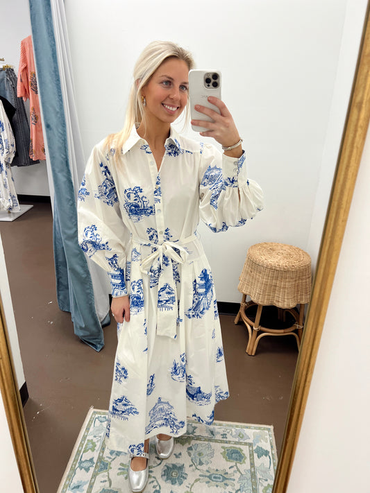 Quinn Printed Midi Dress
