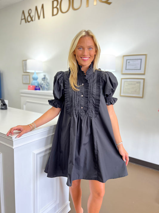 Moxie Pintuck Dress