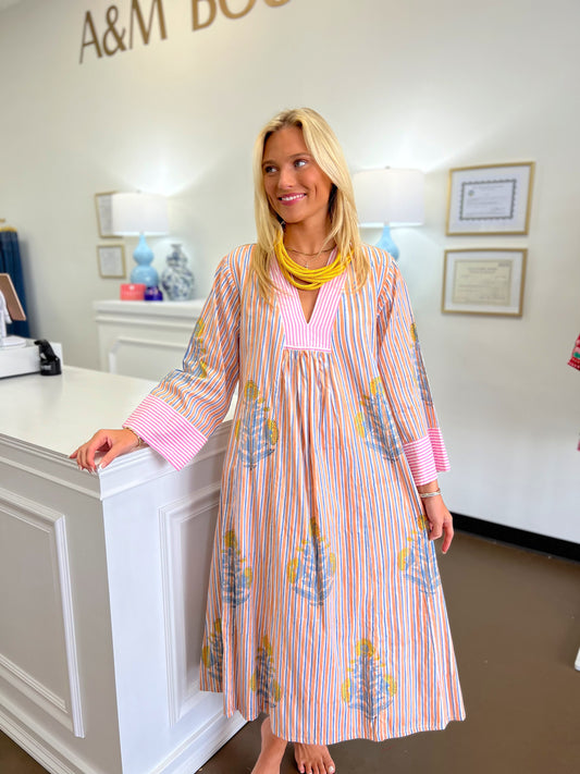 Georgia Peach Contrast Dress
