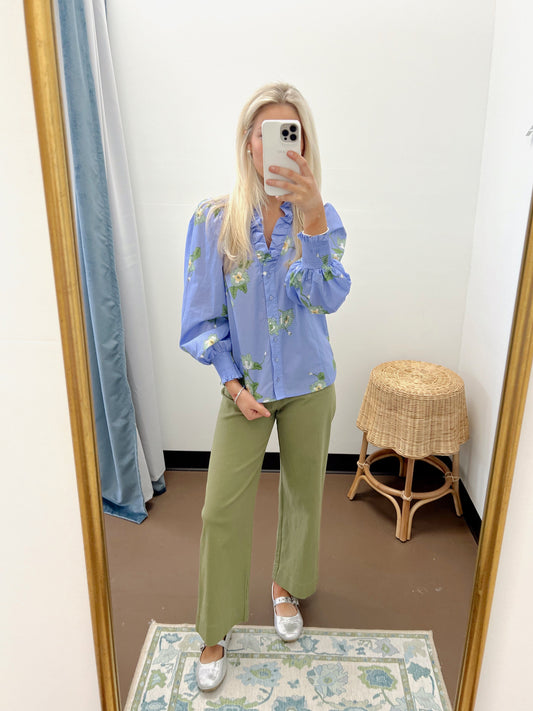 Poppy Printed Ruffle Top