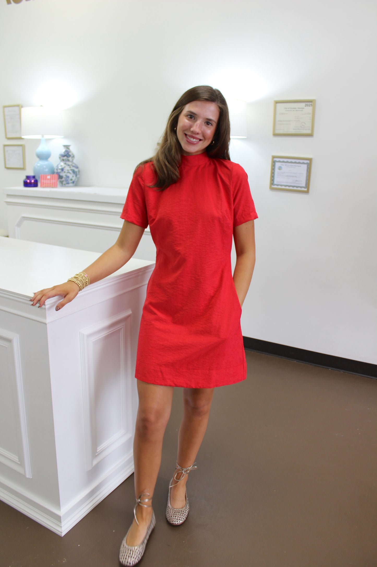 Gia Silk Tie Dress