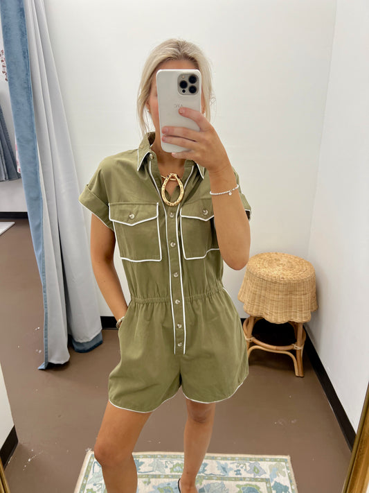 Sally Button Down Romper