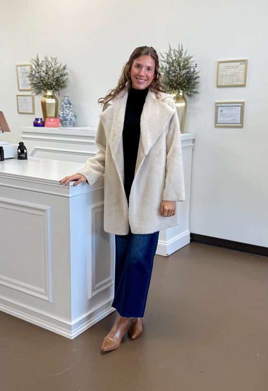 Ivy Jane Faux Fur & Suede Coat