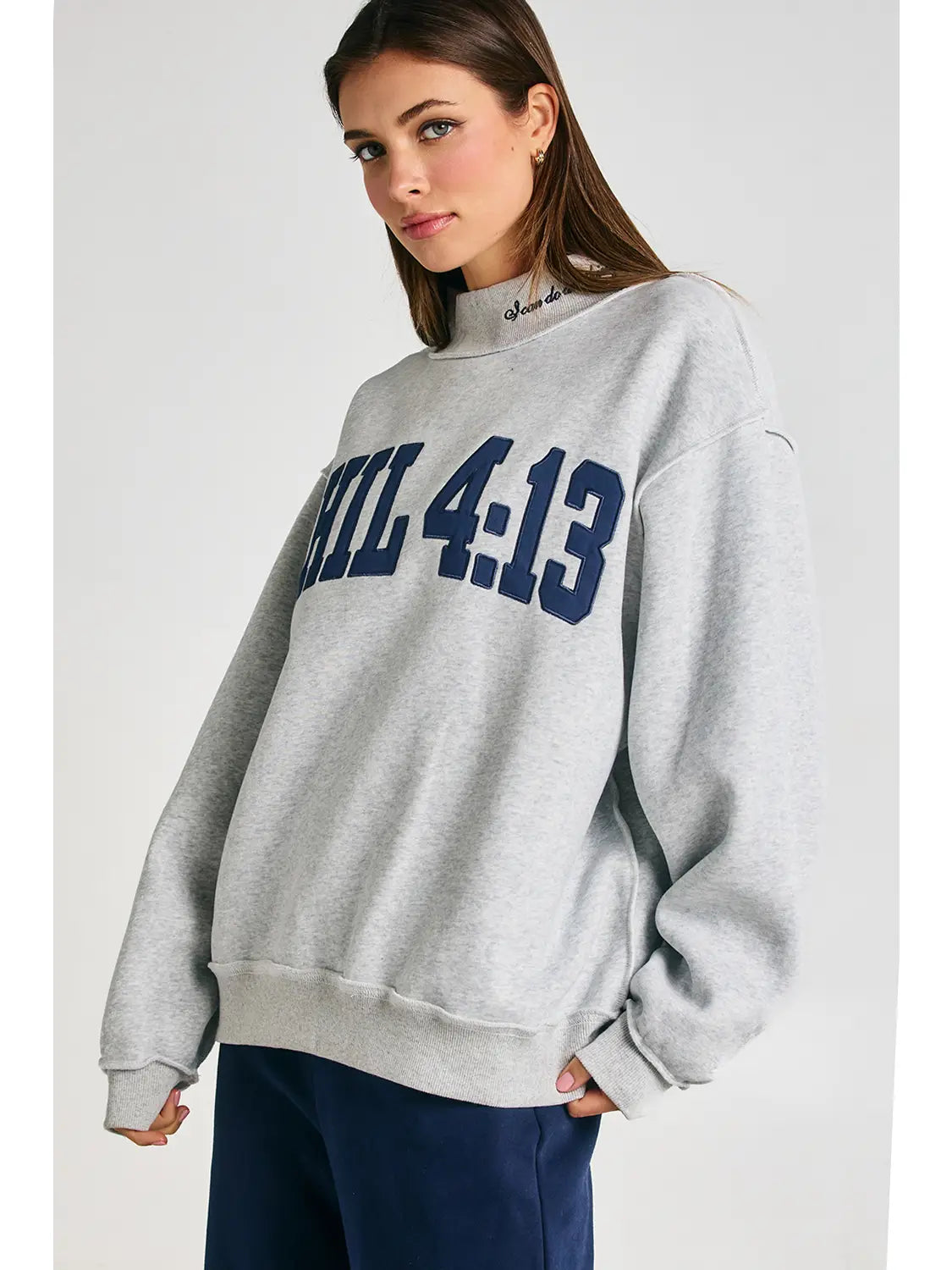 Phil 4:13 Mock Neck Sweatshirt