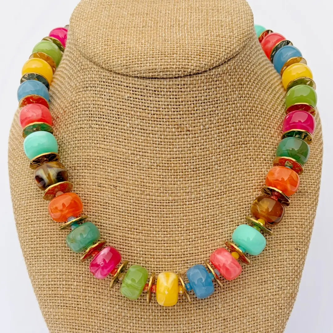 Zarina Colorful Beaded Necklace
