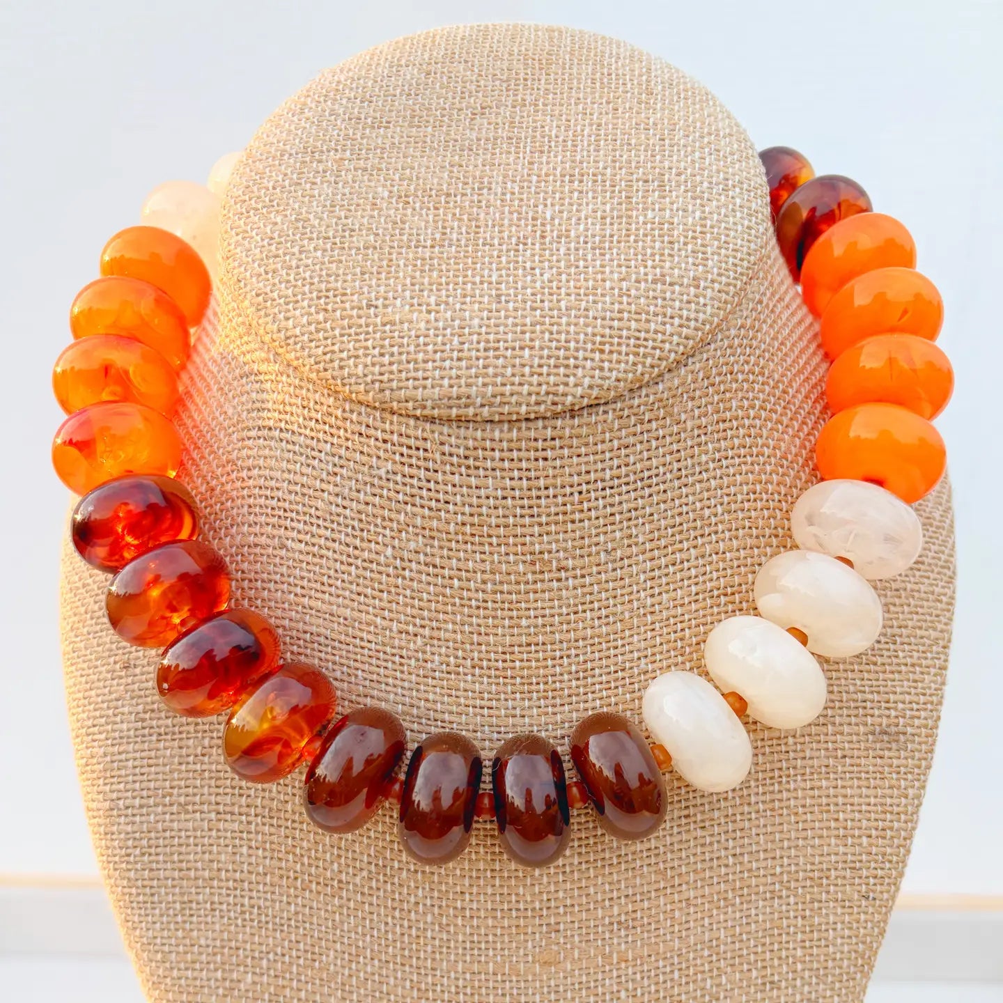 Autumn Ember Rondelle Necklace